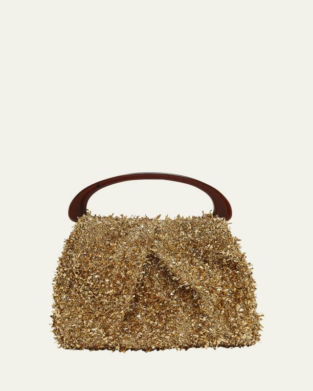 Crisp Embellished Top Handle Bag